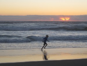 Sunset at Rockaway Beach, 7-27-15